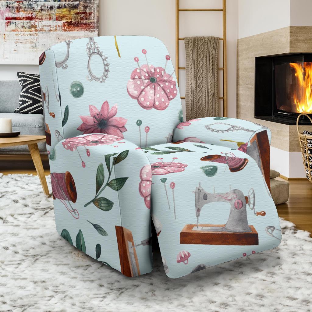 Sewing Pattern Print Recliner Cover-grizzshop