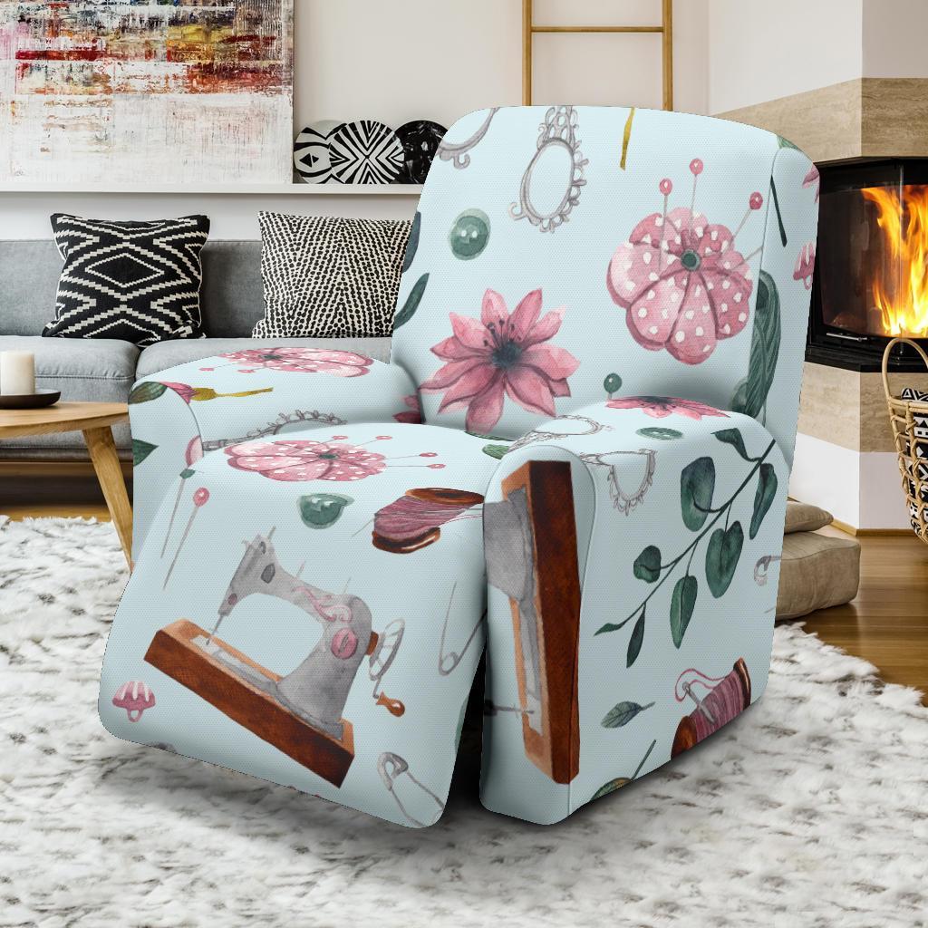 Sewing Pattern Print Recliner Cover-grizzshop