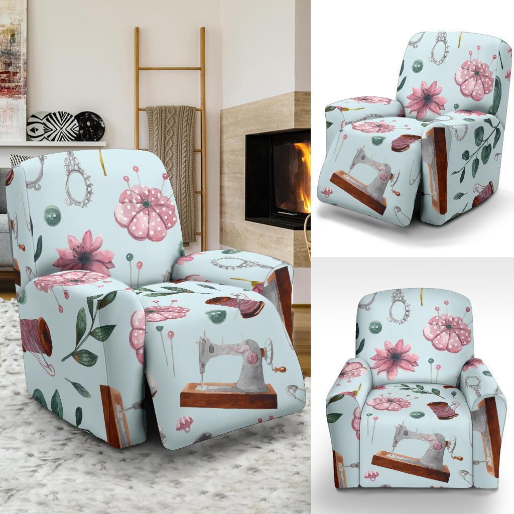 Sewing Pattern Print Recliner Cover-grizzshop