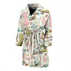 Sewing Print Pattern Men Long Robe-grizzshop