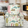 Sewing Print Pattern Recliner Cover-grizzshop