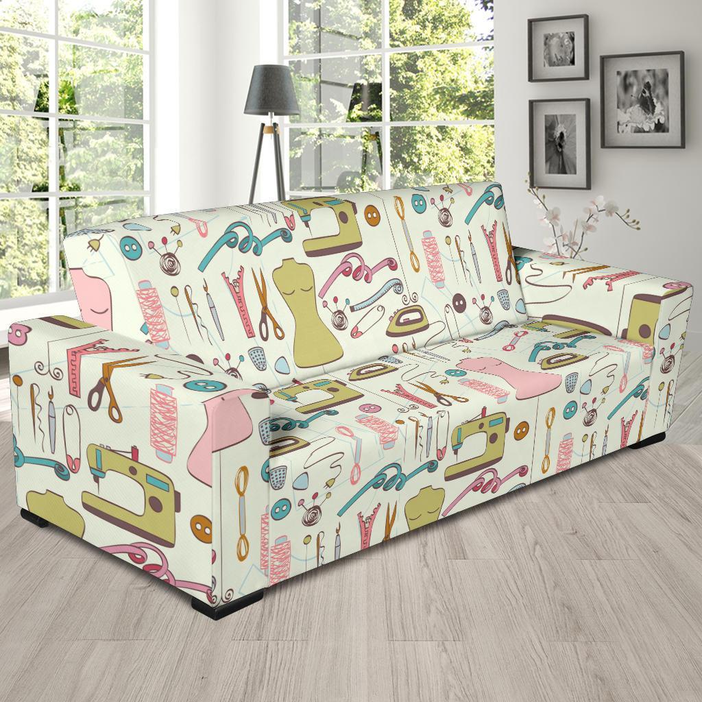 Sewing Print Pattern Sofa Covers-grizzshop