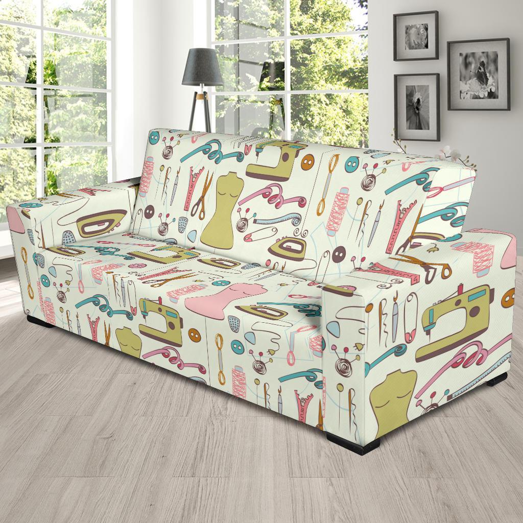 Sewing Print Pattern Sofa Covers-grizzshop