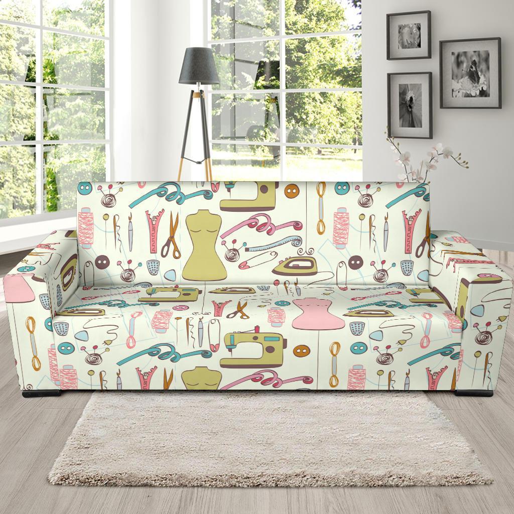 Sewing Print Pattern Sofa Covers-grizzshop