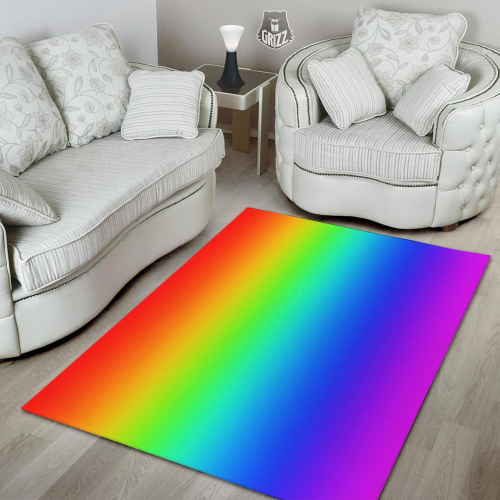 Shades Rainbow Print Pattern Floor Mat-grizzshop
