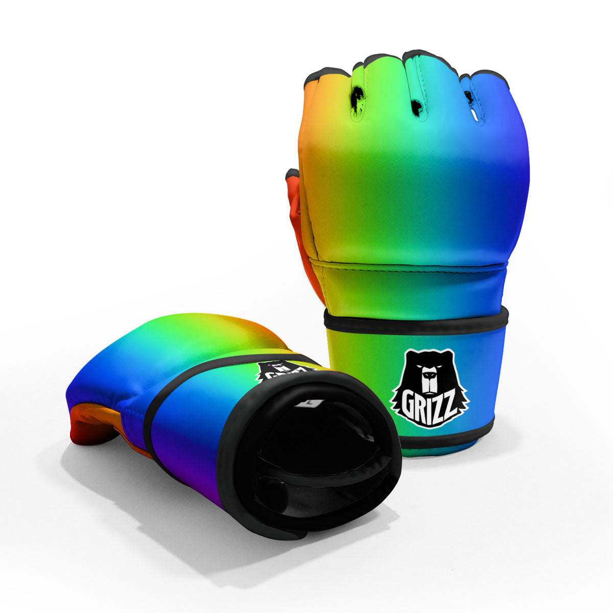 Shades Rainbow Print Pattern MMA Gloves-grizzshop