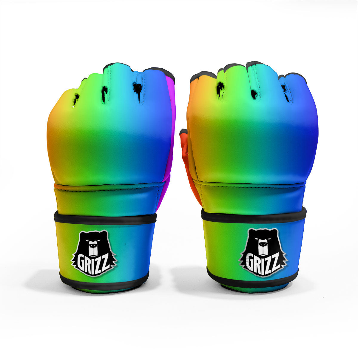 Shades Rainbow Print Pattern MMA Gloves-grizzshop