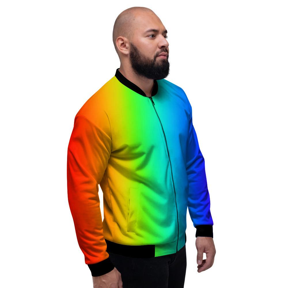 Shades Rainbow Print Pattern Men's Bomber Jacket-grizzshop