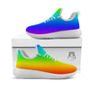 Shades Rainbow Print Pattern White Athletic Shoes-grizzshop