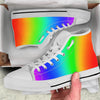 Shades Rainbow Print Pattern White High Top Shoes-grizzshop