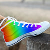 Shades Rainbow Print Pattern White High Top Shoes-grizzshop