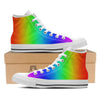 Shades Rainbow Print Pattern White High Top Shoes-grizzshop