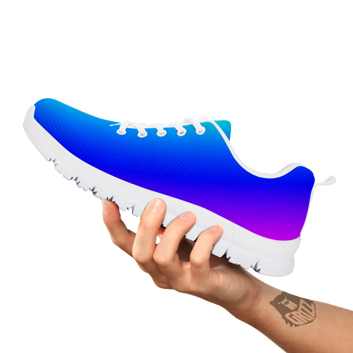 Shades Rainbow Print Pattern White Sneaker-grizzshop