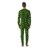 Shamrock Green And Black Print Pattern Men's Pajamas-grizzshop