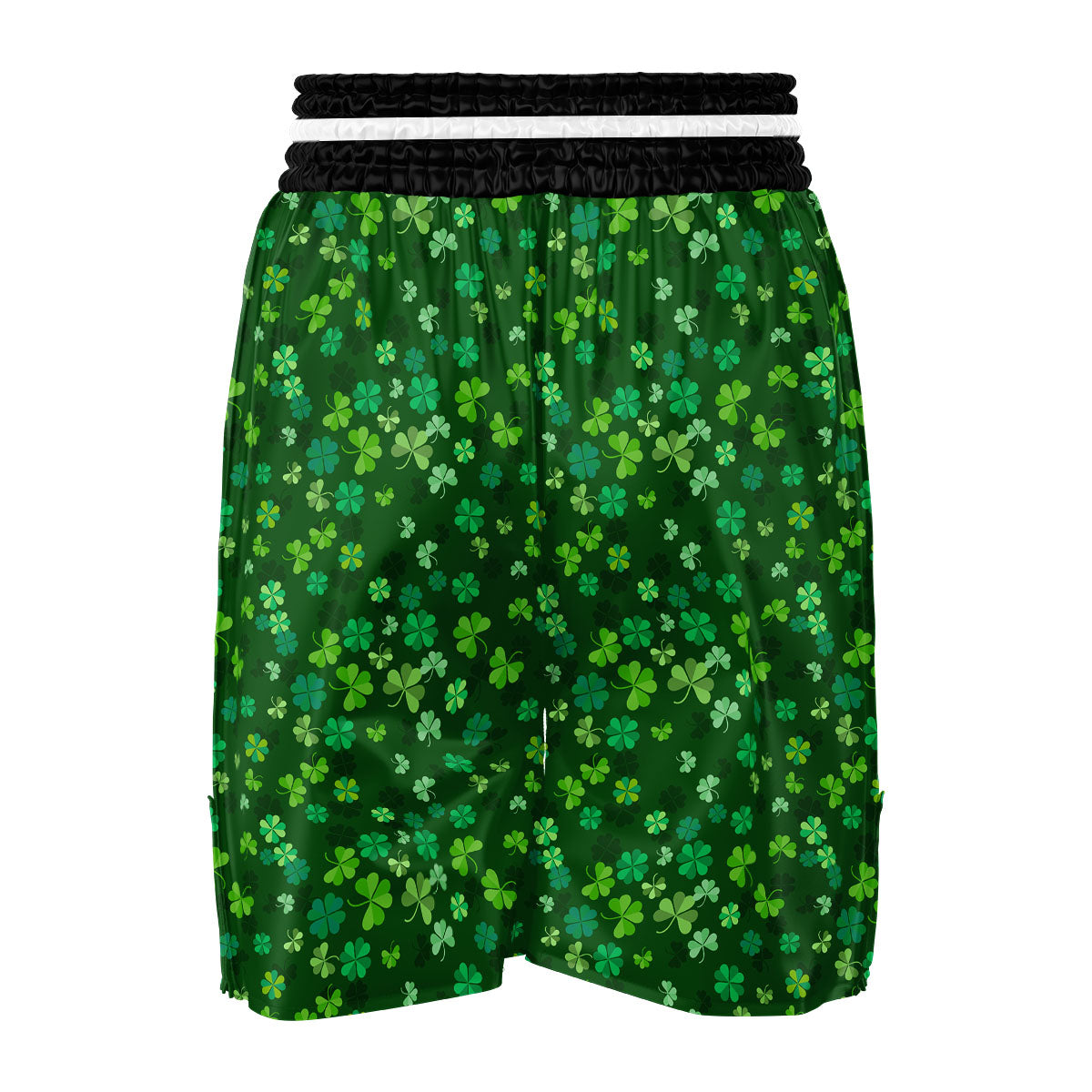 Shamrock Leaf Green Print Pattern Boxing Shorts-grizzshop