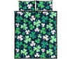 Shamrock Pattern Print Bed Set Quilt-grizzshop