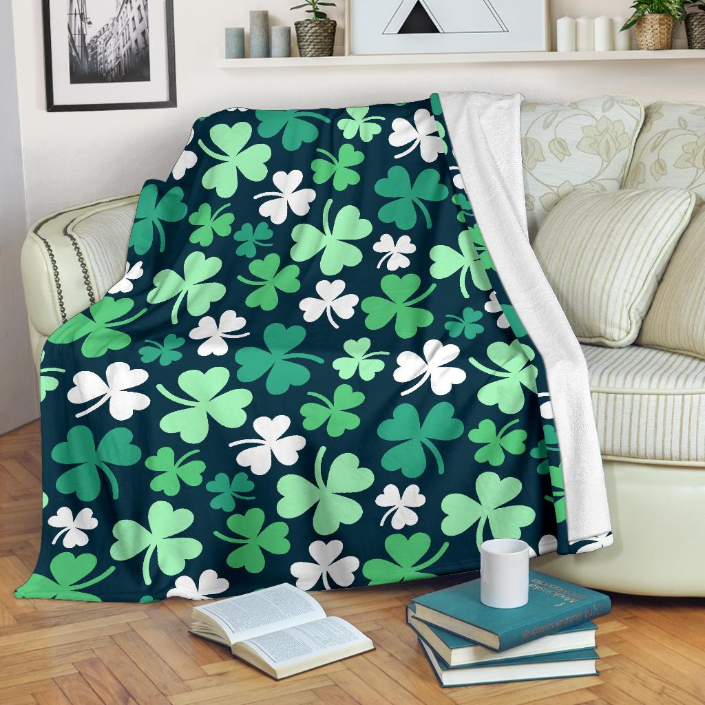 Shamrock Pattern Print Blanket-grizzshop