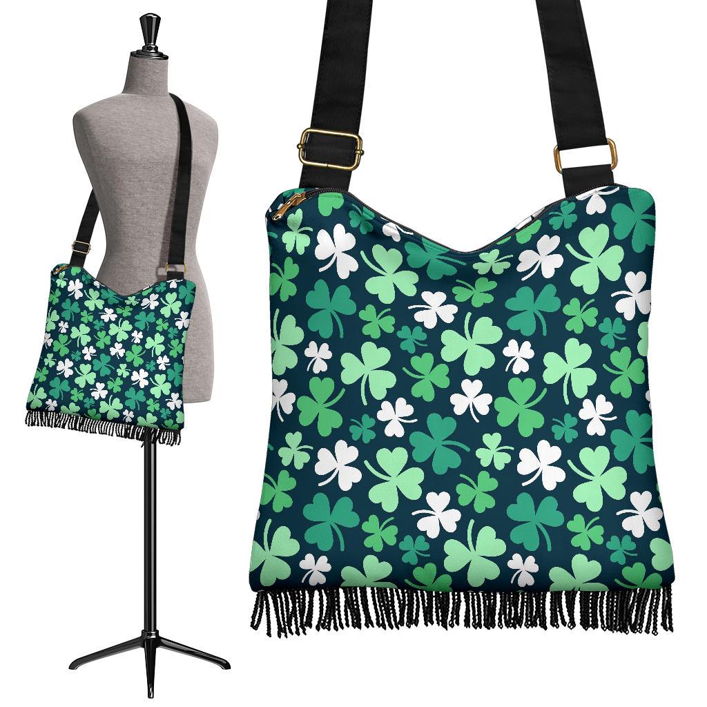 Shamrock Pattern Print Crossbody bags-grizzshop