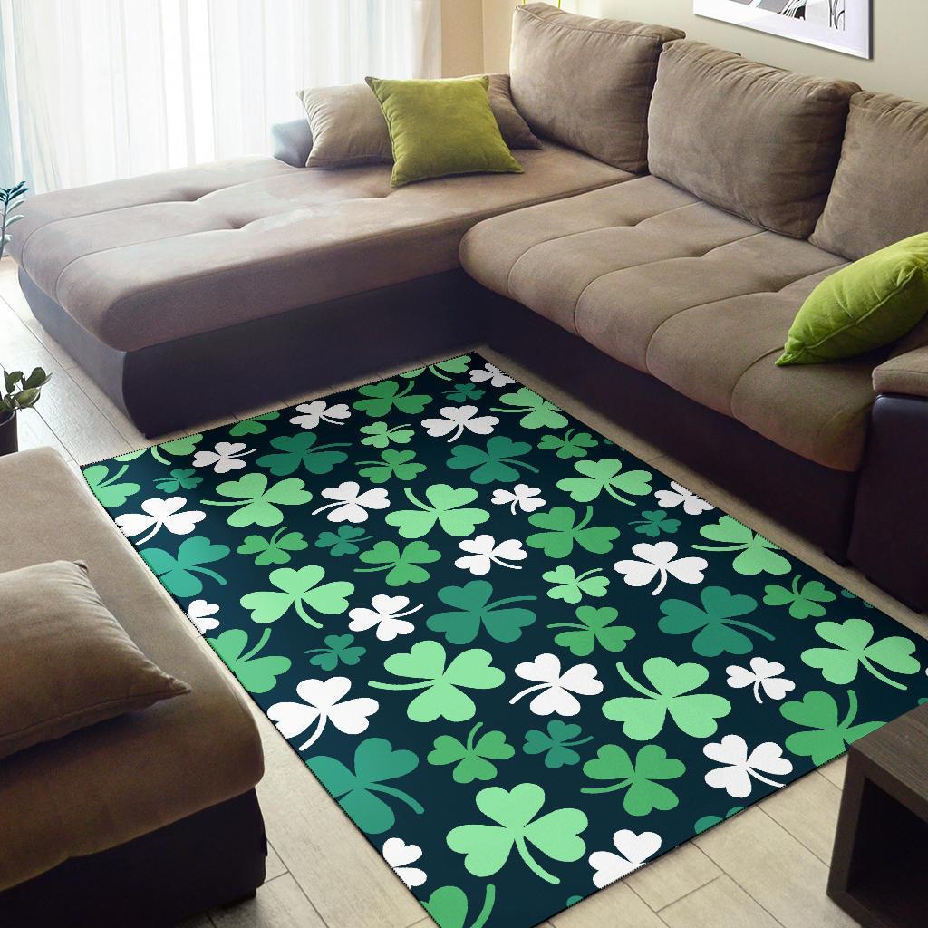 Shamrock Pattern Print Floor Mat-grizzshop