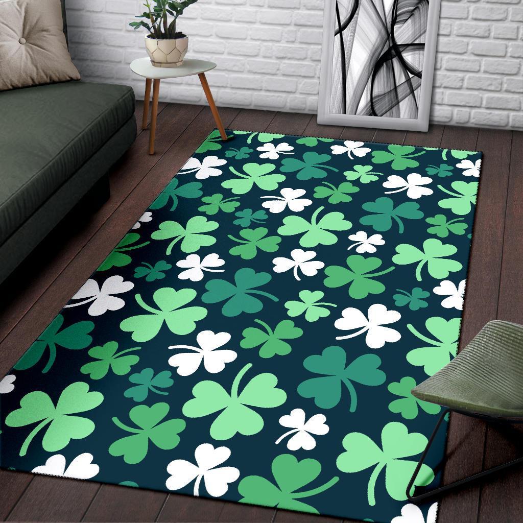 Shamrock Pattern Print Floor Mat-grizzshop