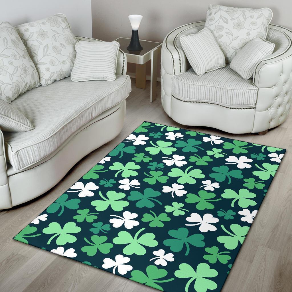 Shamrock Pattern Print Floor Mat-grizzshop