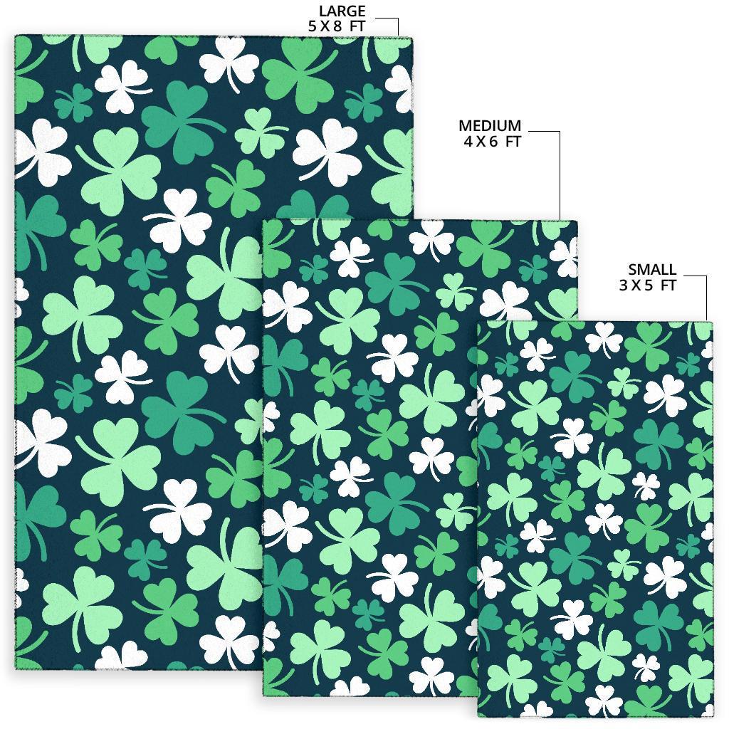 Shamrock Pattern Print Floor Mat-grizzshop