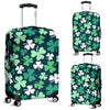 Shamrock Pattern Print Luggage Cover Protector-grizzshop