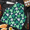 Shamrock Pattern Print Men's Apron-grizzshop