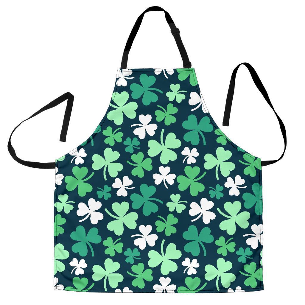 Shamrock Pattern Print Men's Apron-grizzshop