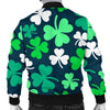 Shamrock Pattern Print Men's Bomber Jacket-grizzshop