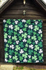 Shamrock Pattern Print Quilt-grizzshop