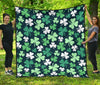 Shamrock Pattern Print Quilt-grizzshop