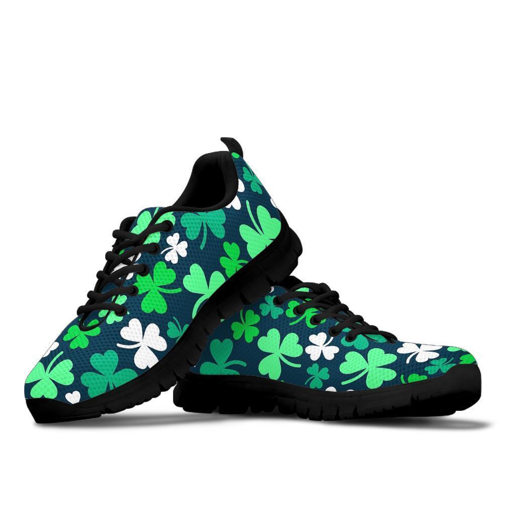 Shamrock Pattern Print Sneaker Shoes For Men Women-grizzshop