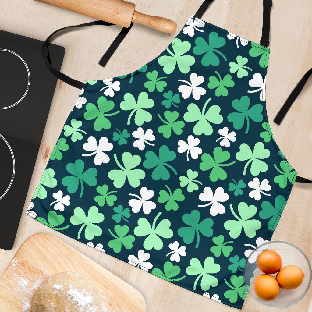 Shamrock Pattern Print Women's Apron-grizzshop