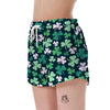 Shamrock Pattern Print Women's Shorts-grizzshop