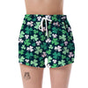 Shamrock Pattern Print Women's Shorts-grizzshop