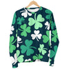 Shamrock Pattern Print Women's Sweatshirt-grizzshop