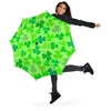 Shamrock St Patrick's Day Pattern Print Automatic Foldable Umbrella-grizzshop