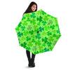 Shamrock St Patrick's Day Pattern Print Automatic Foldable Umbrella-grizzshop