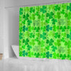 Shamrock St Patrick's Day Pattern Print Bathroom Shower Curtain-grizzshop