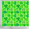 Shamrock St Patrick's Day Pattern Print Bathroom Shower Curtain-grizzshop