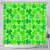 Shamrock St Patrick's Day Pattern Print Bathroom Shower Curtain-grizzshop