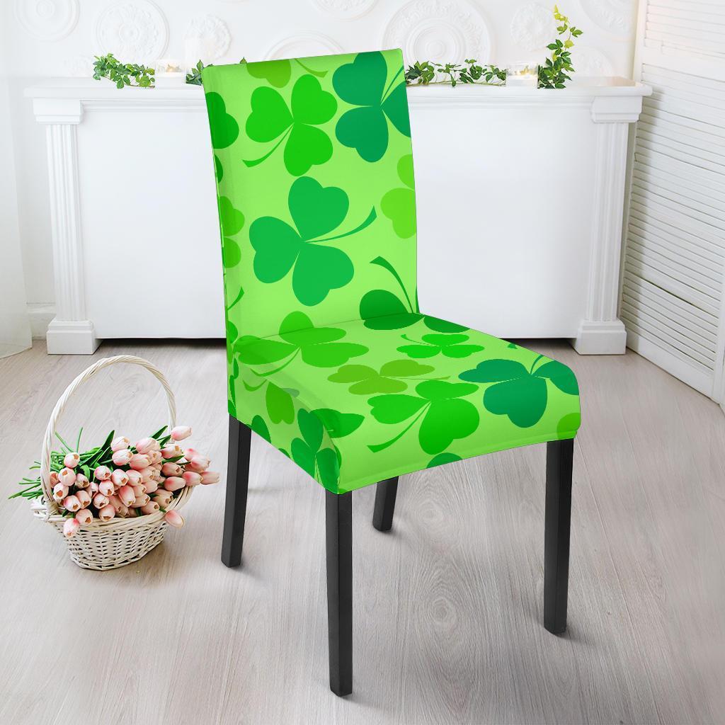 Shamrock St Patrick's Day Pattern Print Chair Cover-grizzshop