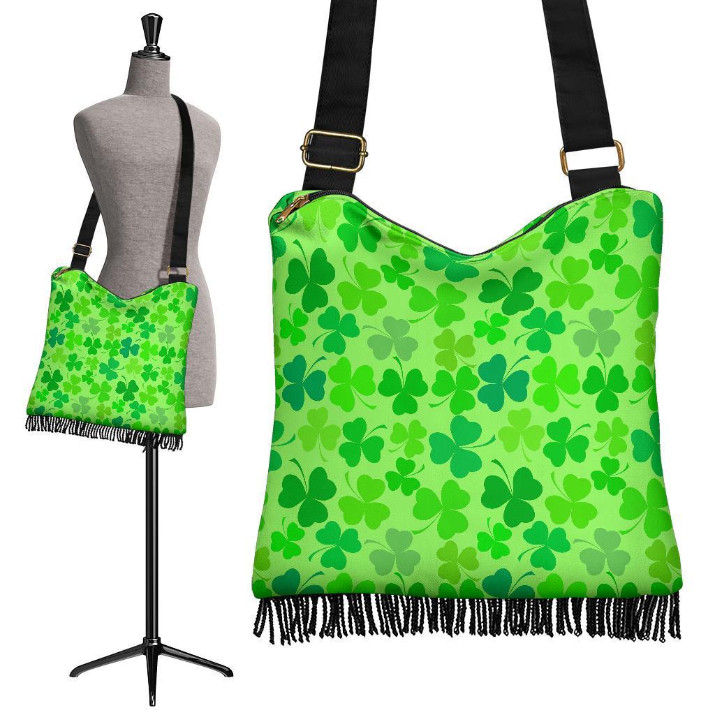 Shamrock St Patrick's Day Pattern Print Crossbody bags-grizzshop