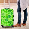 Shamrock St Patrick's Day Pattern Print Luggage Cover Protector-grizzshop