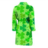 Shamrock St Patrick's Day Pattern Print Men Long Robe-grizzshop