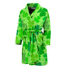 Shamrock St Patrick's Day Pattern Print Men Long Robe-grizzshop