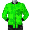 Shamrock St Patrick's Day Pattern Print Men's Bomber Jacket-grizzshop