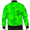 Shamrock St Patrick's Day Pattern Print Men's Bomber Jacket-grizzshop