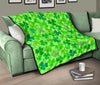 Shamrock St Patrick's Day Pattern Print Quilt-grizzshop